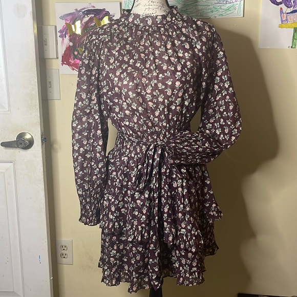 La Vie Rebecca Taylor Long Sleeve Cherise Dress - Picture 5 of 12